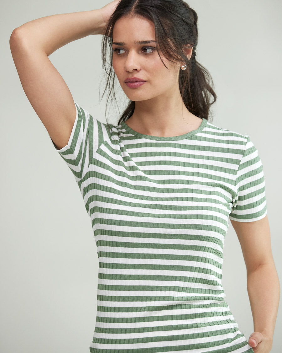 JanettTT SS Small Stripe T-Shirt