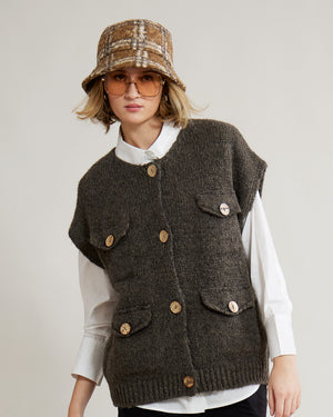 InekeTT Sleeveless Cardigan